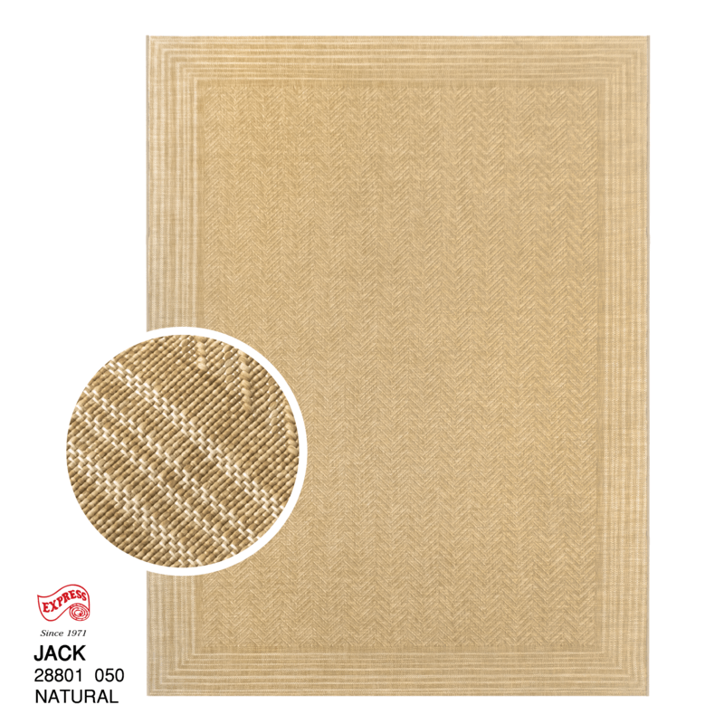 พรมปูพื้น EXPRESS CARPET รุ่น JACK รหัส 28801 050 L ขนาด 160X230 ซม. หนา 4 มม.  สีน้ำตาล