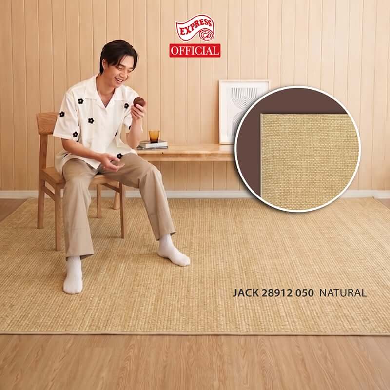 พรมปูพื้น EXPRESS CARPET รุ่น JACK รหัส 28912 050 L1 ขนาด 200X290 ซม. หนา 4 มม.  สีน้ำตาล