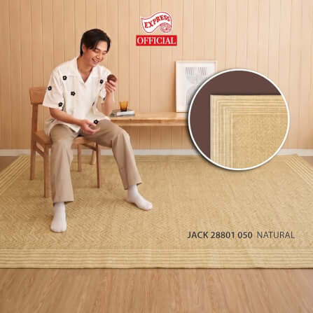 พรมปูพื้น EXPRESS CARPET รุ่น JACK รหัส 28801 050 L ขนาด 160X230 ซม. หนา 4 มม.  สีน้ำตาล_1