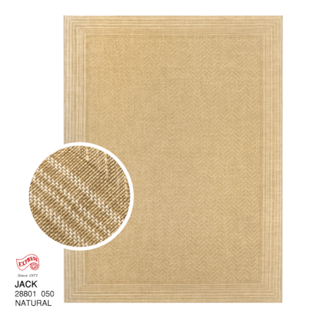 พรมปูพื้น EXPRESS CARPET รุ่น JACK รหัส 28801 050 L ขนาด 160X230 ซม. หนา 4 มม.  สีน้ำตาล_0