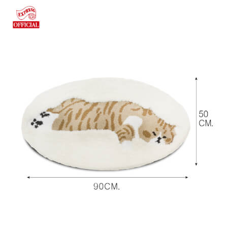 พรมเช็ดเท้าลายน้องแมว EXPRESS CARPET รุ่น IDM3-1 ขนาด50X90 ซม. หนา 5-16 มม. สีครีม _3
