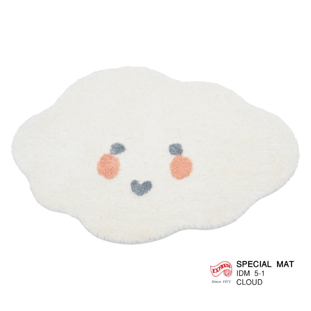 พรมเช็ดเท้าลายก้อนเมฆ EXPRESS CARPET รุ่น IDM5-1 ขนาด50X80 ซม. หนา 10-16 มม. สีครีม 