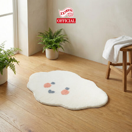 พรมเช็ดเท้าลายก้อนเมฆ EXPRESS CARPET รุ่น IDM5-1 ขนาด50X80 ซม. หนา 10-16 มม. สีครีม _1