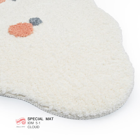 พรมเช็ดเท้าลายก้อนเมฆ EXPRESS CARPET รุ่น IDM5-1 ขนาด50X80 ซม. หนา 10-16 มม. สีครีม _2