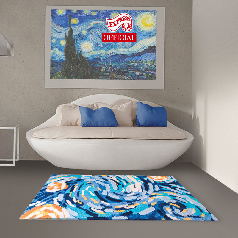 พรมเช็ดเท้าลายท้องฟ้า EXPRESS CARPET รุ่น IDS1-1 ขนาด80X150 ซม. หนา 10-20 มม. หลากสี 