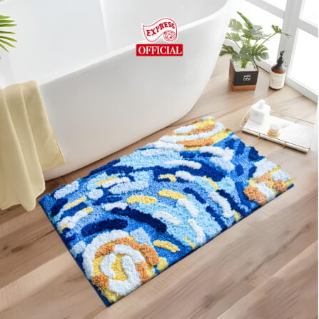 พรมเช็ดเท้าลายท้องฟ้า EXPRESS CARPET รุ่น IDM1-1 ขนาด45X70 ซม. หนา 10-20 มม. หลากสี _1