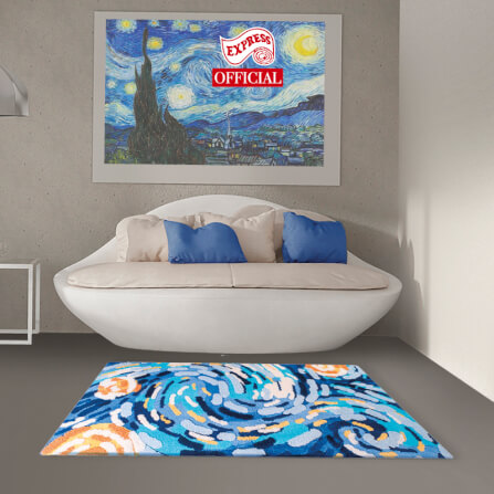 พรมเช็ดเท้าลายท้องฟ้า EXPRESS CARPET รุ่น IDS1-1 ขนาด80X150 ซม. หนา 10-20 มม. หลากสี _1