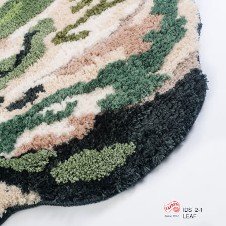 พรมเช็ดเท้าลายใบไม้ EXPRESS CARPET รุ่น IDS2-1 ขนาด100X120 ซม. หนา 10-20 มม. สีเขียว _2
