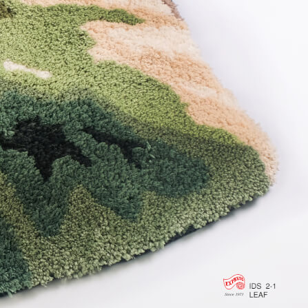 พรมเช็ดเท้าลายใบไม้ EXPRESS CARPET รุ่น IDS2-1 ขนาด100X120 ซม. หนา 10-20 มม. สีเขียว _3