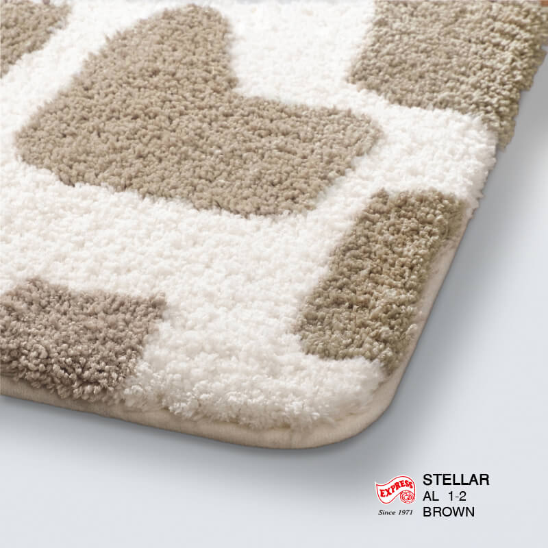 พรมเช็ดเท้ายาว EXPRESS CARPET รุ่น AL1-2 ขนาด50X120 ซม. หนา 20 มม. สีน้ำตาล 