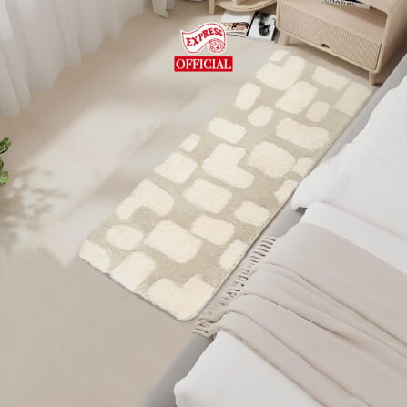พรมเช็ดเท้ายาว EXPRESS CARPET รุ่น AL1-1 ขนาด50X120 ซม. หนา 20 มม. สีครีม _1