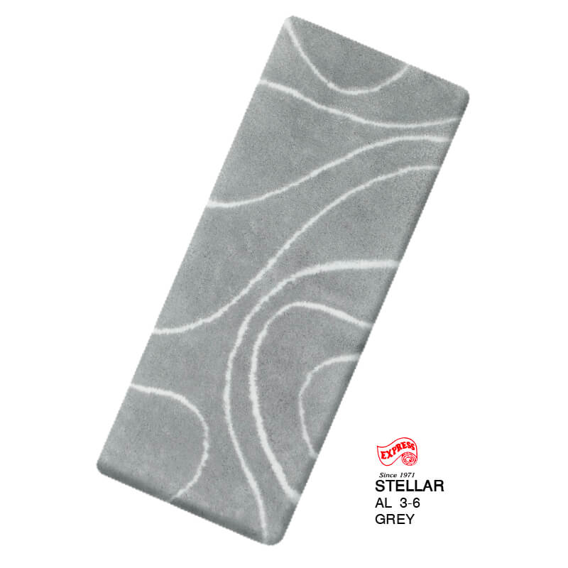 พรมเช็ดเท้ายาว EXPRESS CARPET รุ่น AL3-6 ขนาด50X120 ซม. หนา 18-23 มม. สีเทา 