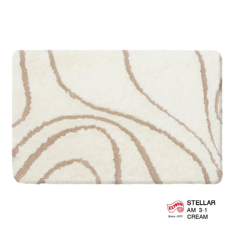 พรมเช็ดเท้าหน้าประตู EXPRESS CARPET รุ่น AM3-1 ขนาด45X70 ซม. หนา 18-23 มม. สีครีม 