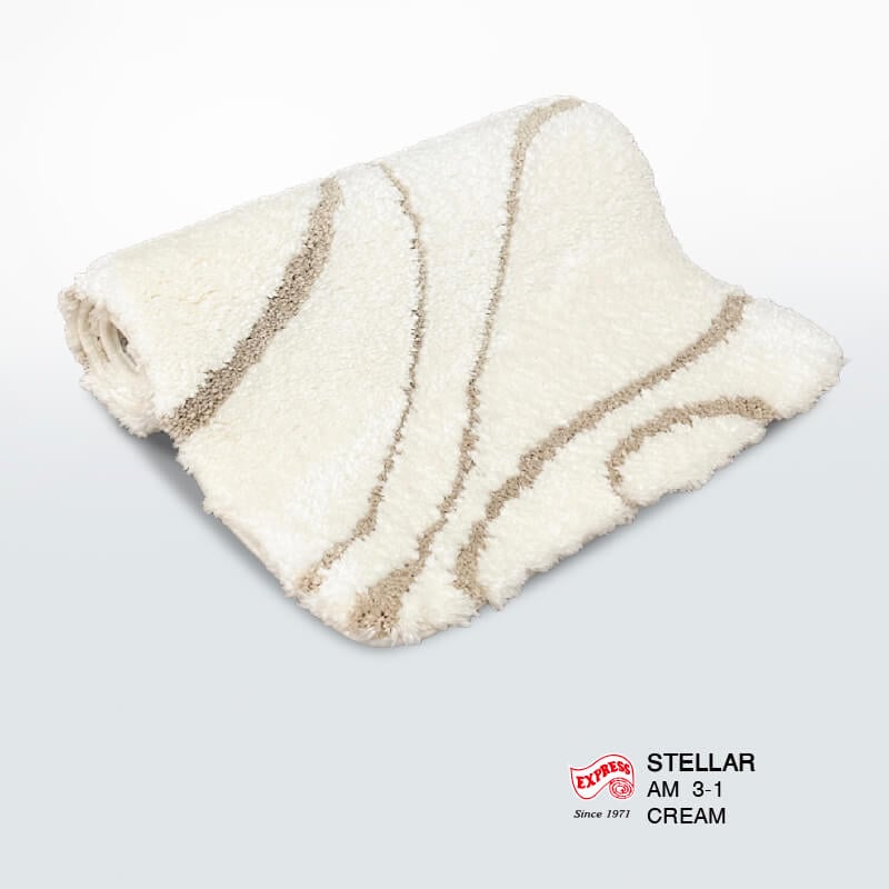 พรมเช็ดเท้าหน้าประตู EXPRESS CARPET รุ่น AM3-1 ขนาด45X70 ซม. หนา 18-23 มม. สีครีม 