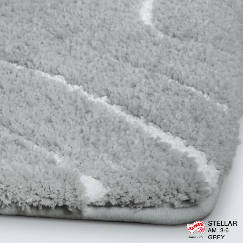 พรมเช็ดเท้าหน้าประตู EXPRESS CARPET รุ่น AM3-6 ขนาด45X70 ซม. หนา 18-23 มม. สีเทา 
