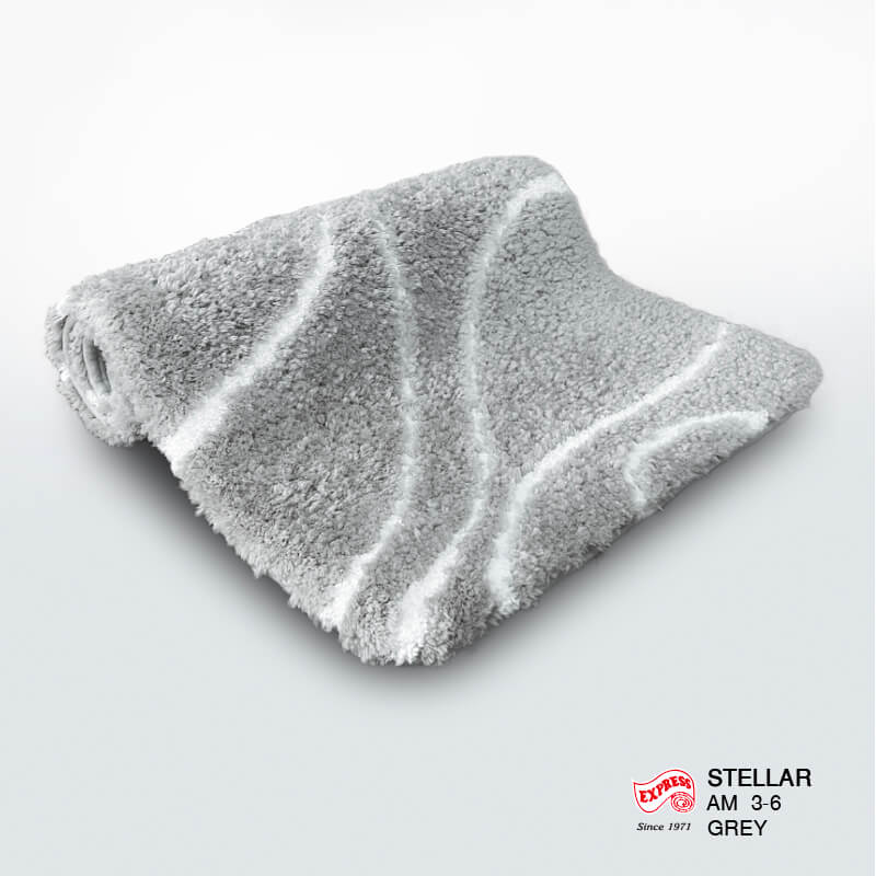 พรมเช็ดเท้าหน้าประตู EXPRESS CARPET รุ่น AM3-6 ขนาด45X70 ซม. หนา 18-23 มม. สีเทา 