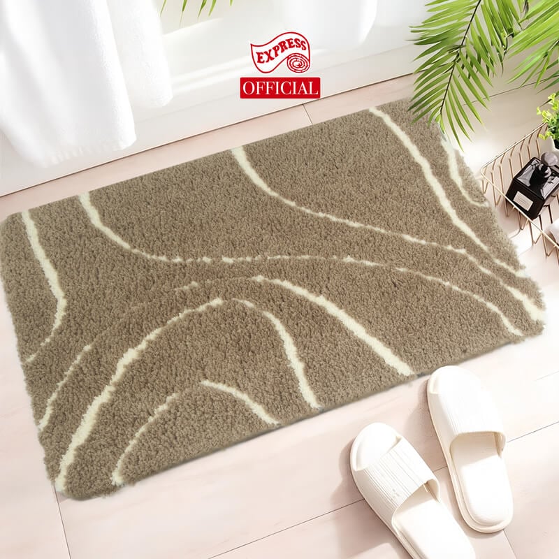 พรมเช็ดเท้าหน้าประตู EXPRESS CARPET รุ่น AM3-7 ขนาด45X70 ซม. หนา 18-23 มม. สีโทป 