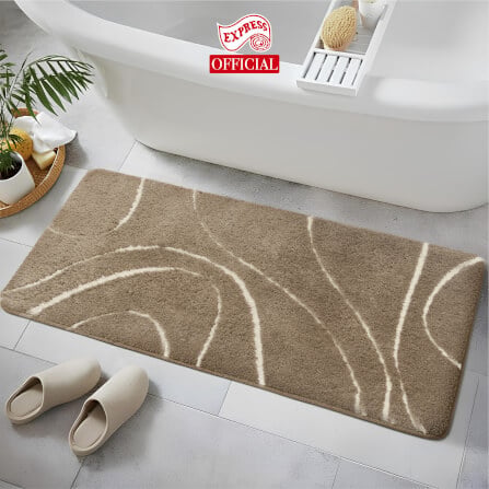 พรมเช็ดเท้ายาว EXPRESS CARPET รุ่น AL3-7 ขนาด50X120 ซม. หนา 18-23 มม. สีโทป _1