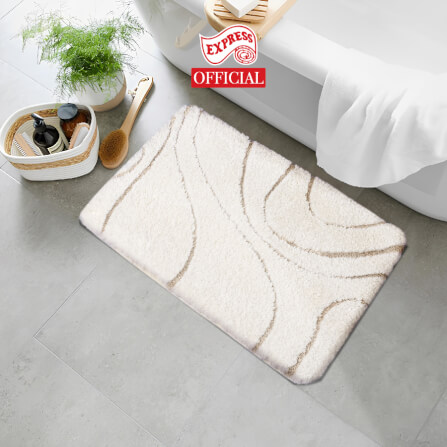 พรมเช็ดเท้าหน้าประตู EXPRESS CARPET รุ่น AM3-1 ขนาด45X70 ซม. หนา 18-23 มม. สีครีม _1