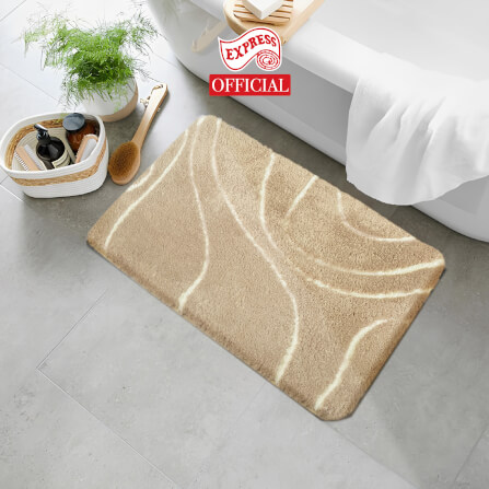 พรมเช็ดเท้าหน้าประตู EXPRESS CARPET รุ่น AM3-2 ขนาด45X70 ซม. หนา 18-23 มม. สีน้ำตาล _1