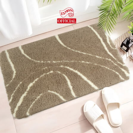 พรมเช็ดเท้าหน้าประตู EXPRESS CARPET รุ่น AM3-7 ขนาด45X70 ซม. หนา 18-23 มม. สีโทป _1