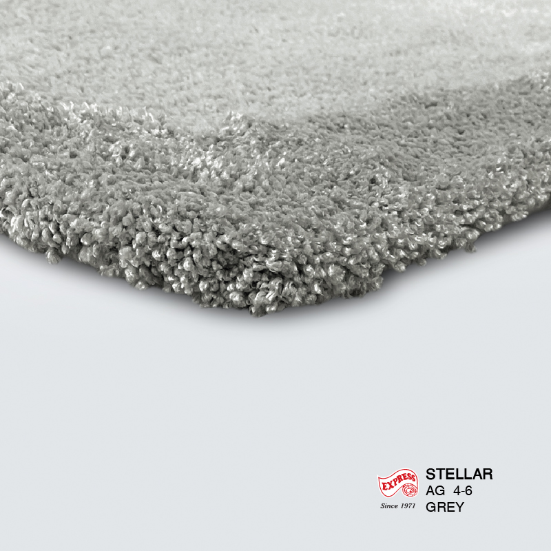 พรมเช็ดเท้าชุดห้องน้ำ 2 ชิ้น EXPRESS CARPET รุ่น AG4-6 ขนาด45X70 ซม.และ พรมรูปตัว U 50X60 ซม. หนา 20-30 มม. สีเทา _1