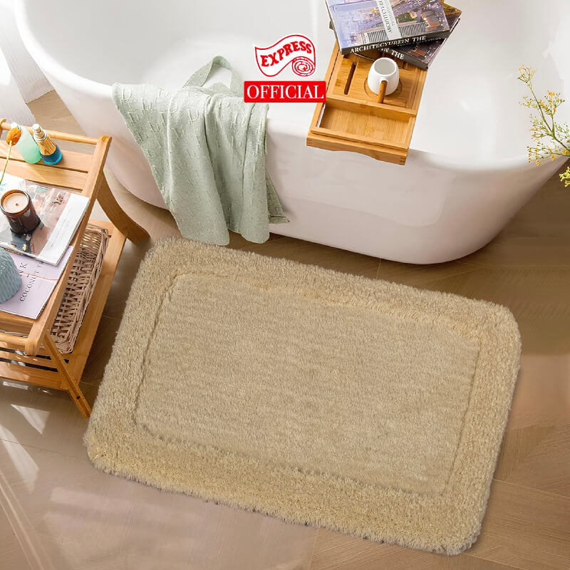 พรมเช็ดเท้าหน้าประตู EXPRESS CARPET รุ่น AM4-2 ขนาด45X70 ซม. หนา 20-30 มม. สีน้ำตาล 