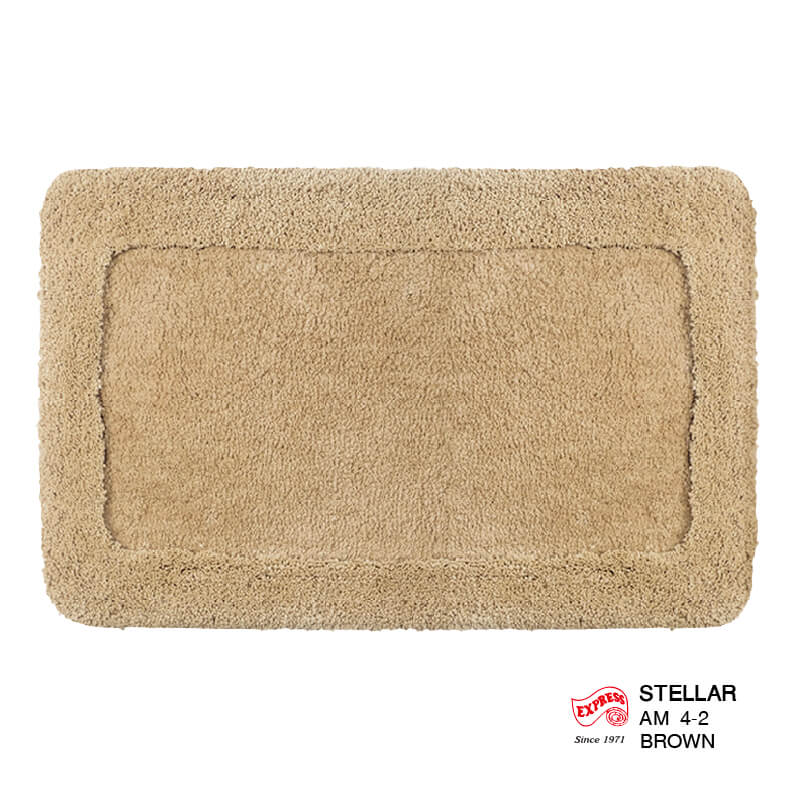 พรมเช็ดเท้าหน้าประตู EXPRESS CARPET รุ่น AM4-2 ขนาด45X70 ซม. หนา 20-30 มม. สีน้ำตาล 