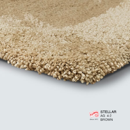 พรมเช็ดเท้าชุดห้องน้ำ 2 ชิ้น EXPRESS CARPET รุ่น AG4-2 ขนาด45X70 ซม.และ พรมรูปตัว U 50X60 ซม. หนา 20-30 มม. สีน้ำตาล _2