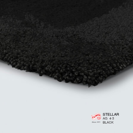 พรมเช็ดเท้าชุดห้องน้ำ 2 ชิ้น EXPRESS CARPET รุ่น AG4-3 ขนาด45X70 ซม.และ พรมรูปตัว U 50X60 ซม. หนา 20-30 มม. สีดำ _2