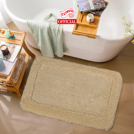 พรมเช็ดเท้าหน้าประตู EXPRESS CARPET รุ่น AM4-2 ขนาด45X70 ซม. หนา 20-30 มม. สีน้ำตาล _1
