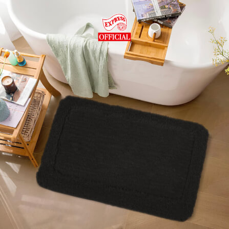 พรมเช็ดเท้าหน้าประตู EXPRESS CARPET รุ่น AM4-3 ขนาด45X70 ซม. หนา 20-30 มม. สีดำ _1