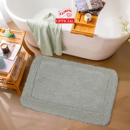 พรมเช็ดเท้าหน้าประตู EXPRESS CARPET รุ่น AM4-6 ขนาด45X70 ซม. หนา 20-30 มม. สีเทา _1