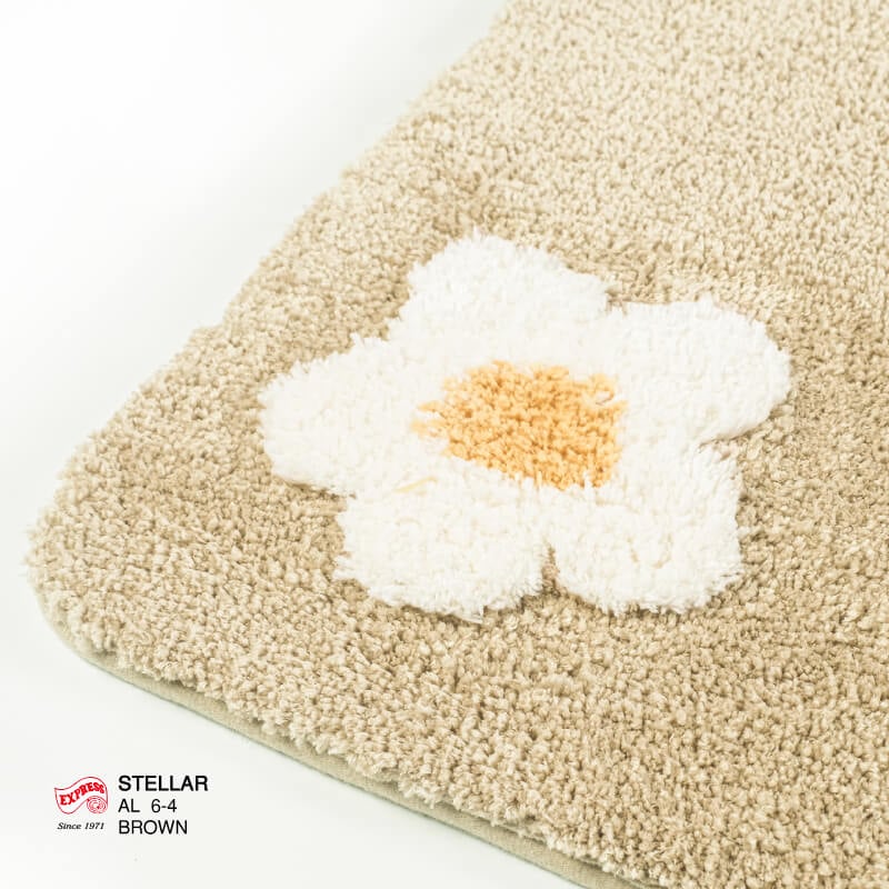 พรมเช็ดเท้ายาว EXPRESS CARPET รุ่น AL6-4 ขนาด50X120 ซม. หนา 20 มม. สีน้ำตาล 