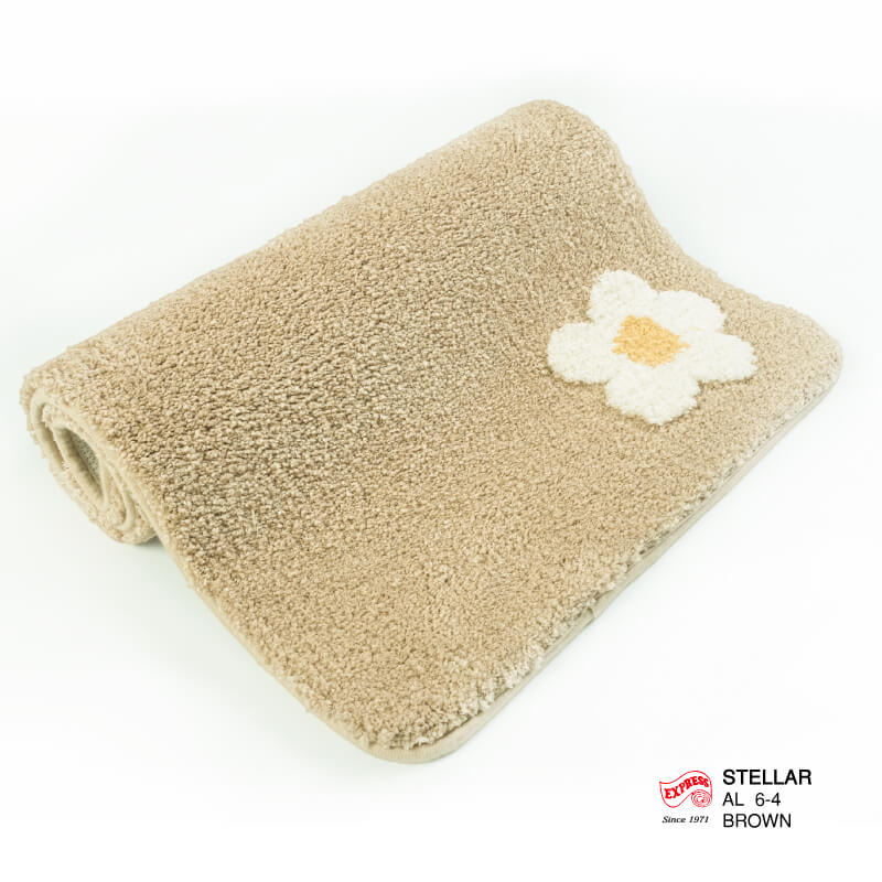 พรมเช็ดเท้ายาว EXPRESS CARPET รุ่น AL6-4 ขนาด50X120 ซม. หนา 20 มม. สีน้ำตาล 