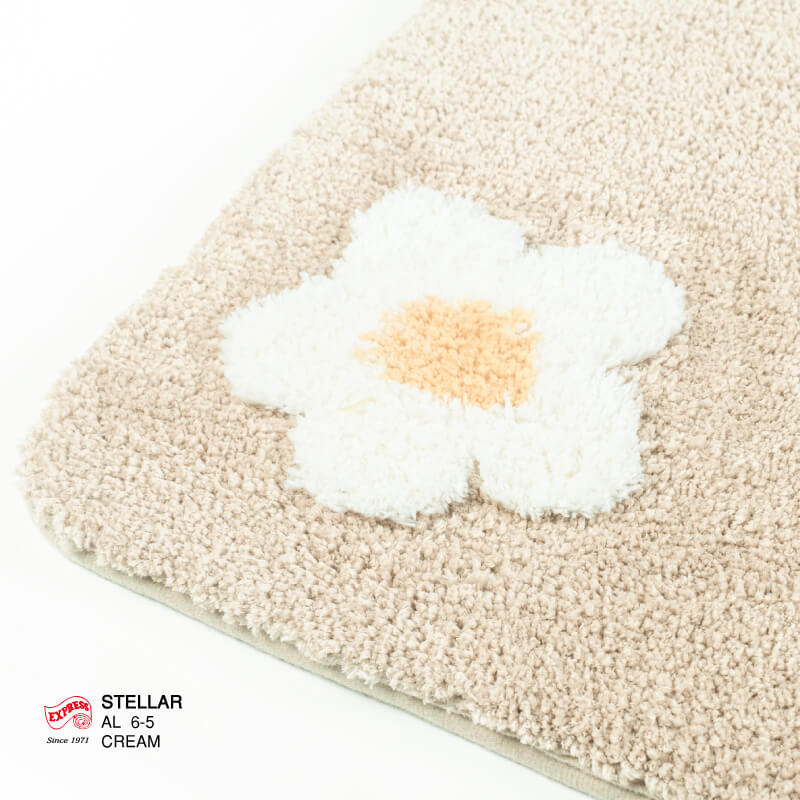 พรมเช็ดเท้ายาว EXPRESS CARPET รุ่น AL6-5 ขนาด50X120 ซม. หนา 20 มม. สีครีม 