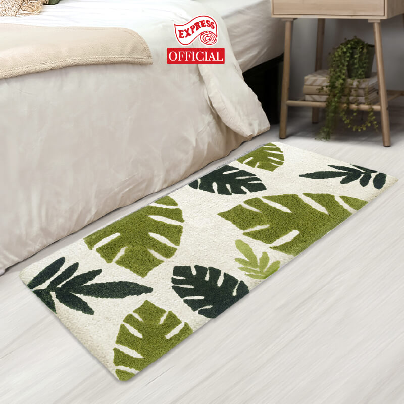 พรมเช็ดเท้ายาว EXPRESS CARPET รุ่น AL6-8 ขนาด50X120 ซม. หนา 18-23 มม. สีเขียว 