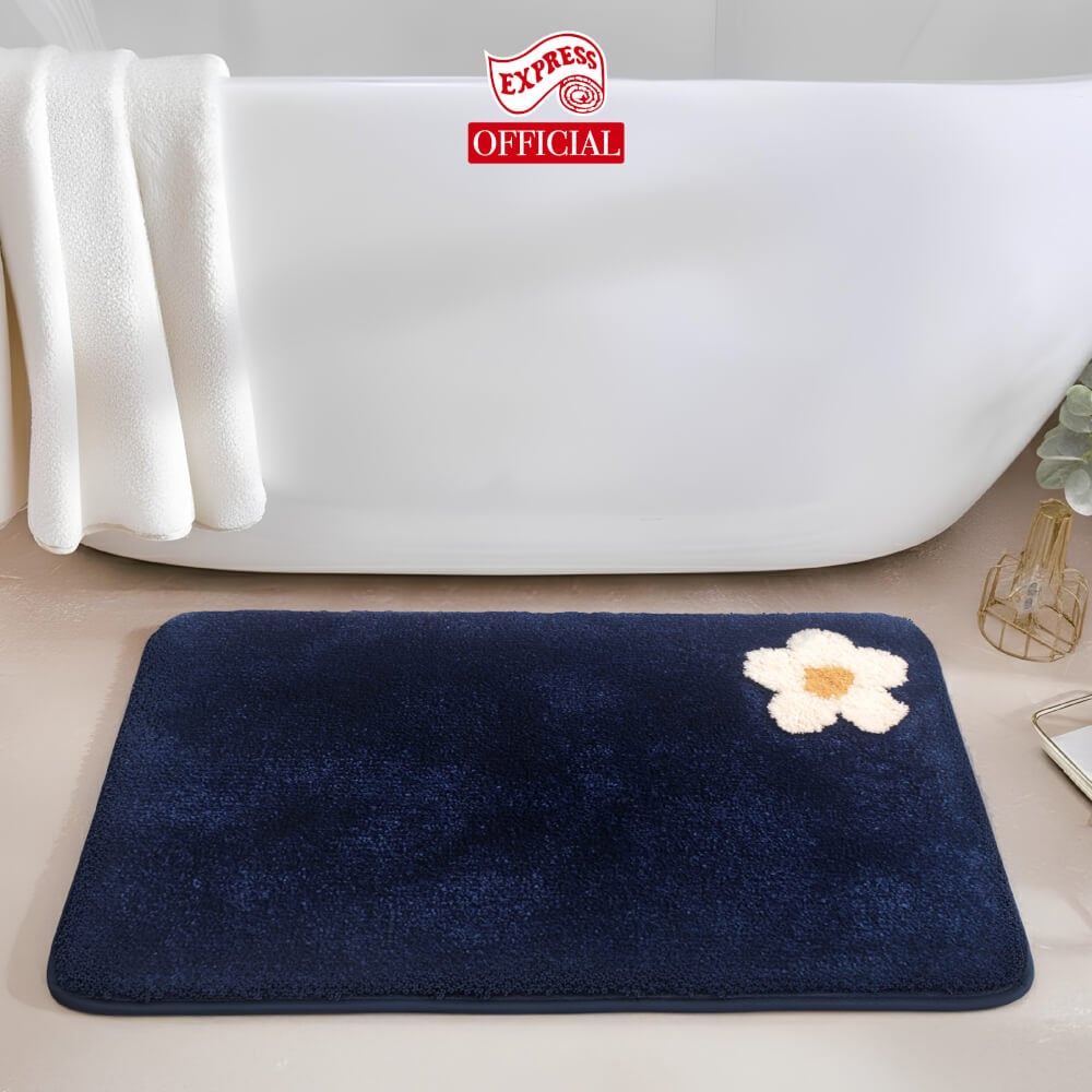 พรมเช็ดเท้าหน้าประตู EXPRESS CARPET รุ่น AM6-2 ขนาด45X70 ซม. หนา 20 มม. สีน้ำเงิน 