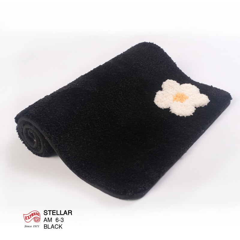 พรมเช็ดเท้าหน้าประตู EXPRESS CARPET รุ่น AM6-3 ขนาด45X70 ซม. หนา 20 มม. สีดำ 