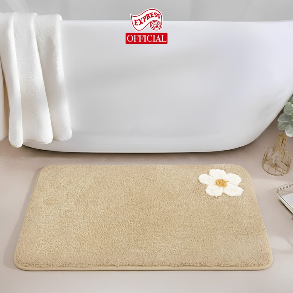 พรมเช็ดเท้าหน้าประตู EXPRESS CARPET รุ่น AM6-4 ขนาด45X70 ซม. หนา 20 มม. สีน้ำตาล 