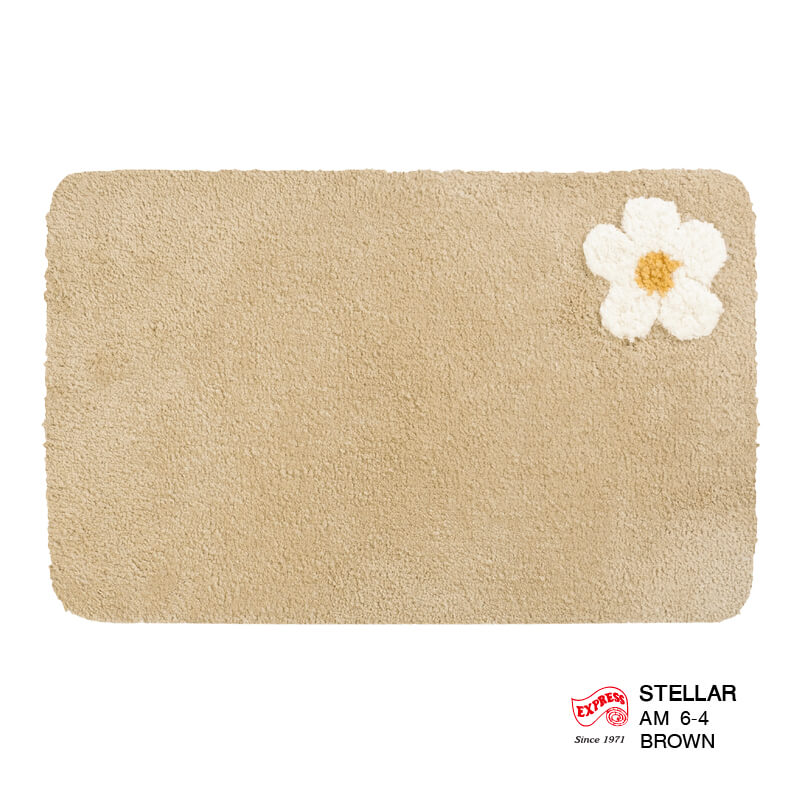 พรมเช็ดเท้าหน้าประตู EXPRESS CARPET รุ่น AM6-4 ขนาด45X70 ซม. หนา 20 มม. สีน้ำตาล 