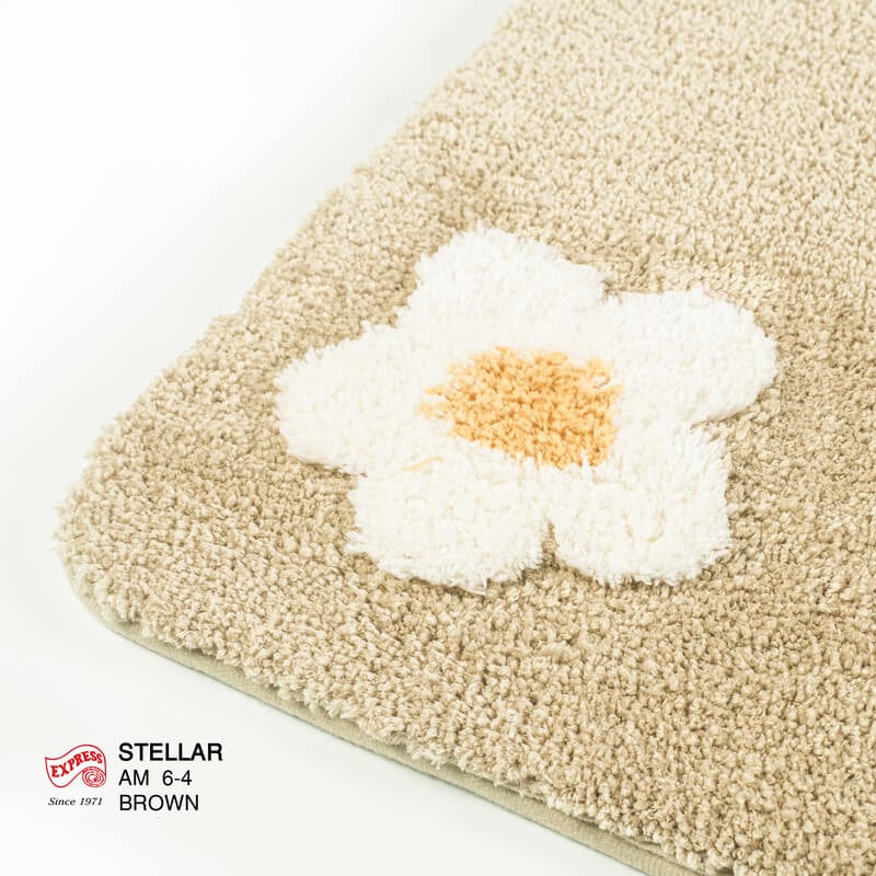 พรมเช็ดเท้าหน้าประตู EXPRESS CARPET รุ่น AM6-4 ขนาด45X70 ซม. หนา 20 มม. สีน้ำตาล 