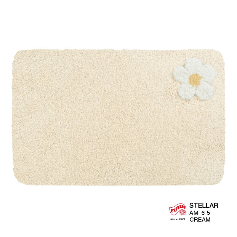 พรมเช็ดเท้าหน้าประตู EXPRESS CARPET รุ่น AM6-5 ขนาด45X70 ซม. หนา 20 มม. สีครีม 