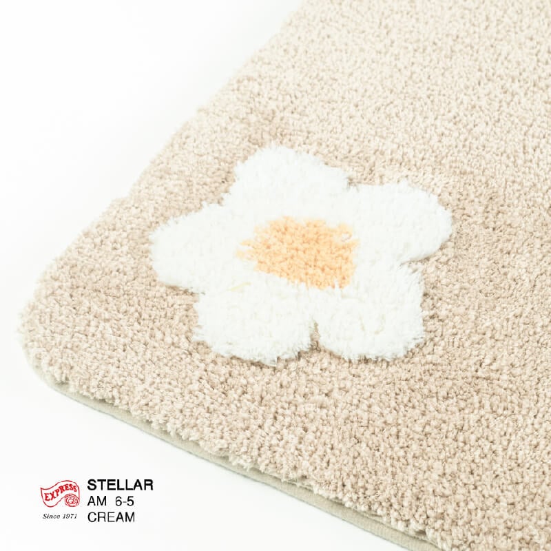 พรมเช็ดเท้าหน้าประตู EXPRESS CARPET รุ่น AM6-5 ขนาด45X70 ซม. หนา 20 มม. สีครีม 