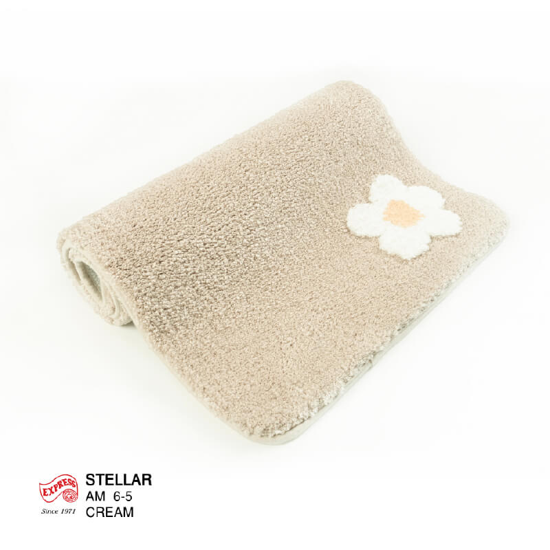 พรมเช็ดเท้าหน้าประตู EXPRESS CARPET รุ่น AM6-5 ขนาด45X70 ซม. หนา 20 มม. สีครีม 