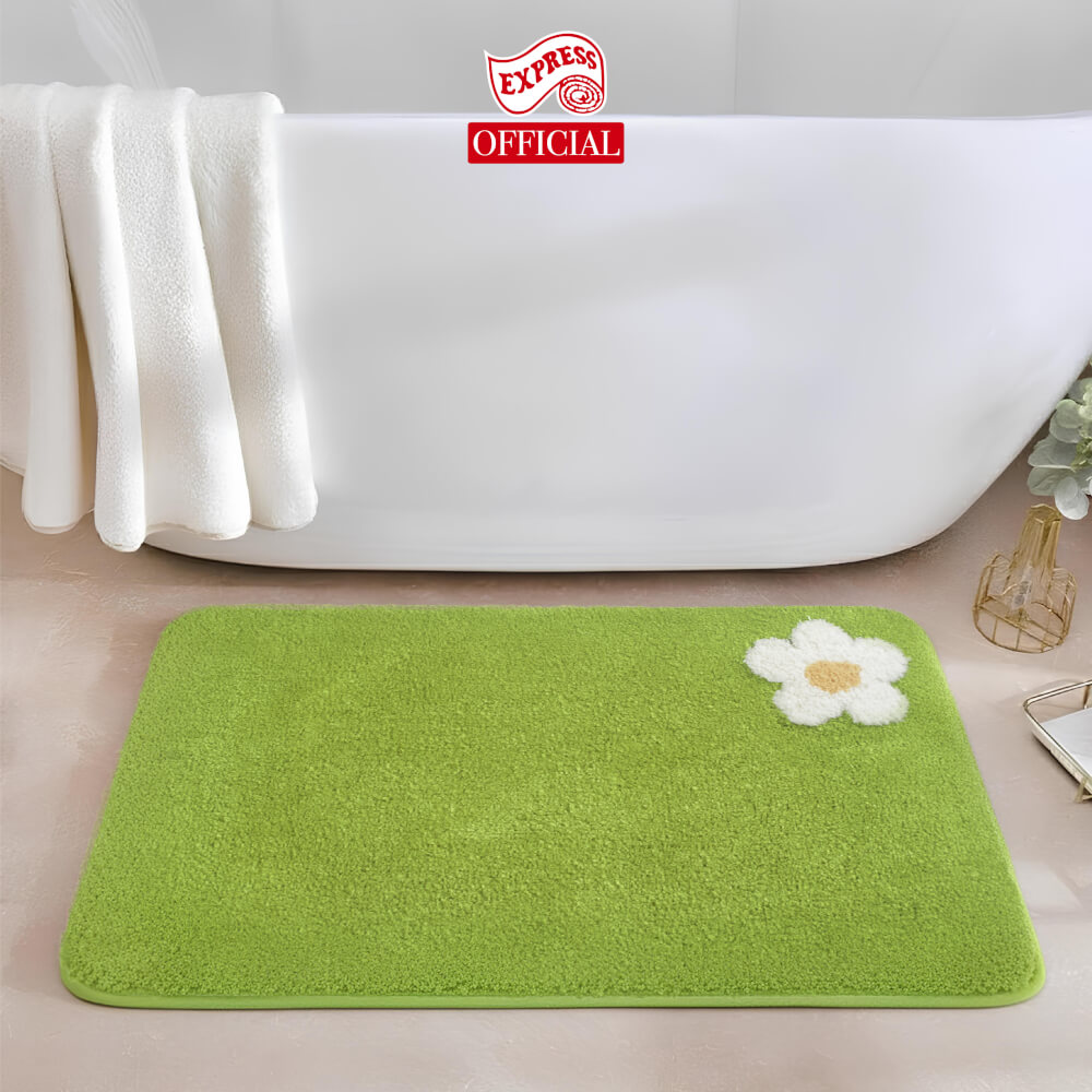 พรมเช็ดเท้าหน้าประตู EXPRESS CARPET รุ่น AM6-7 ขนาด45X70 ซม. หนา 20 มม. สีเขียว 
