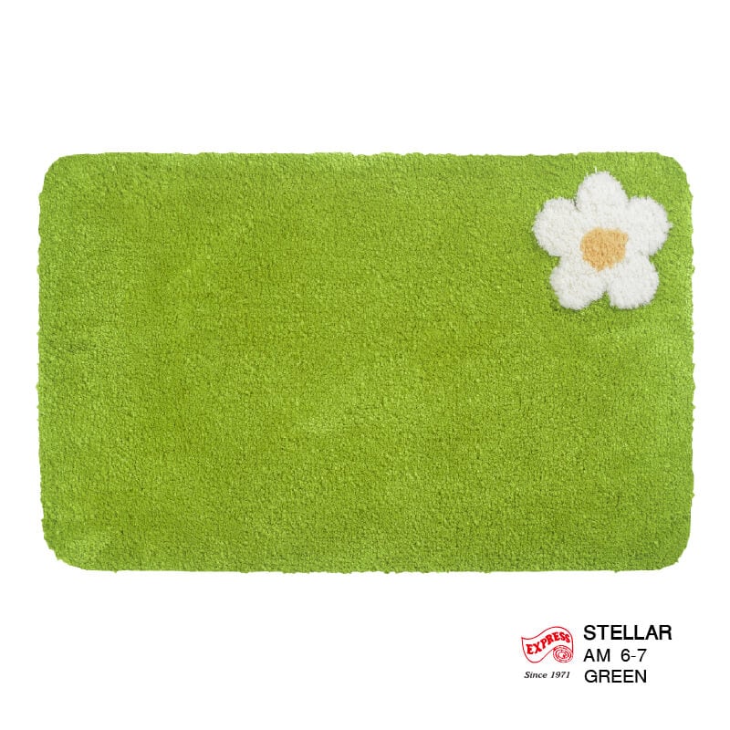 พรมเช็ดเท้าหน้าประตู EXPRESS CARPET รุ่น AM6-7 ขนาด45X70 ซม. หนา 20 มม. สีเขียว 