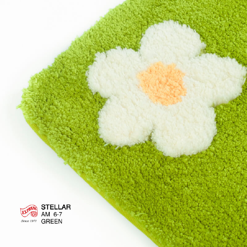 พรมเช็ดเท้าหน้าประตู EXPRESS CARPET รุ่น AM6-7 ขนาด45X70 ซม. หนา 20 มม. สีเขียว 