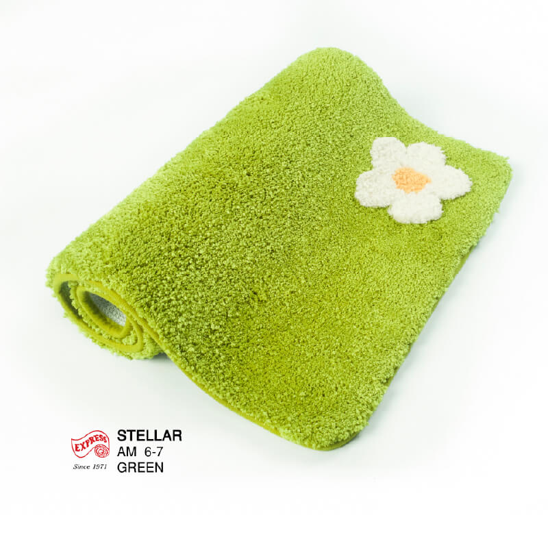 พรมเช็ดเท้าหน้าประตู EXPRESS CARPET รุ่น AM6-7 ขนาด45X70 ซม. หนา 20 มม. สีเขียว 