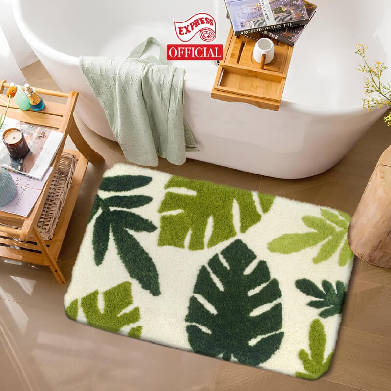 พรมเช็ดเท้าหน้าประตู EXPRESS CARPET รุ่น AM6-8 ขนาด45X70 ซม. หนา 18-23 มม. สีเขียว 